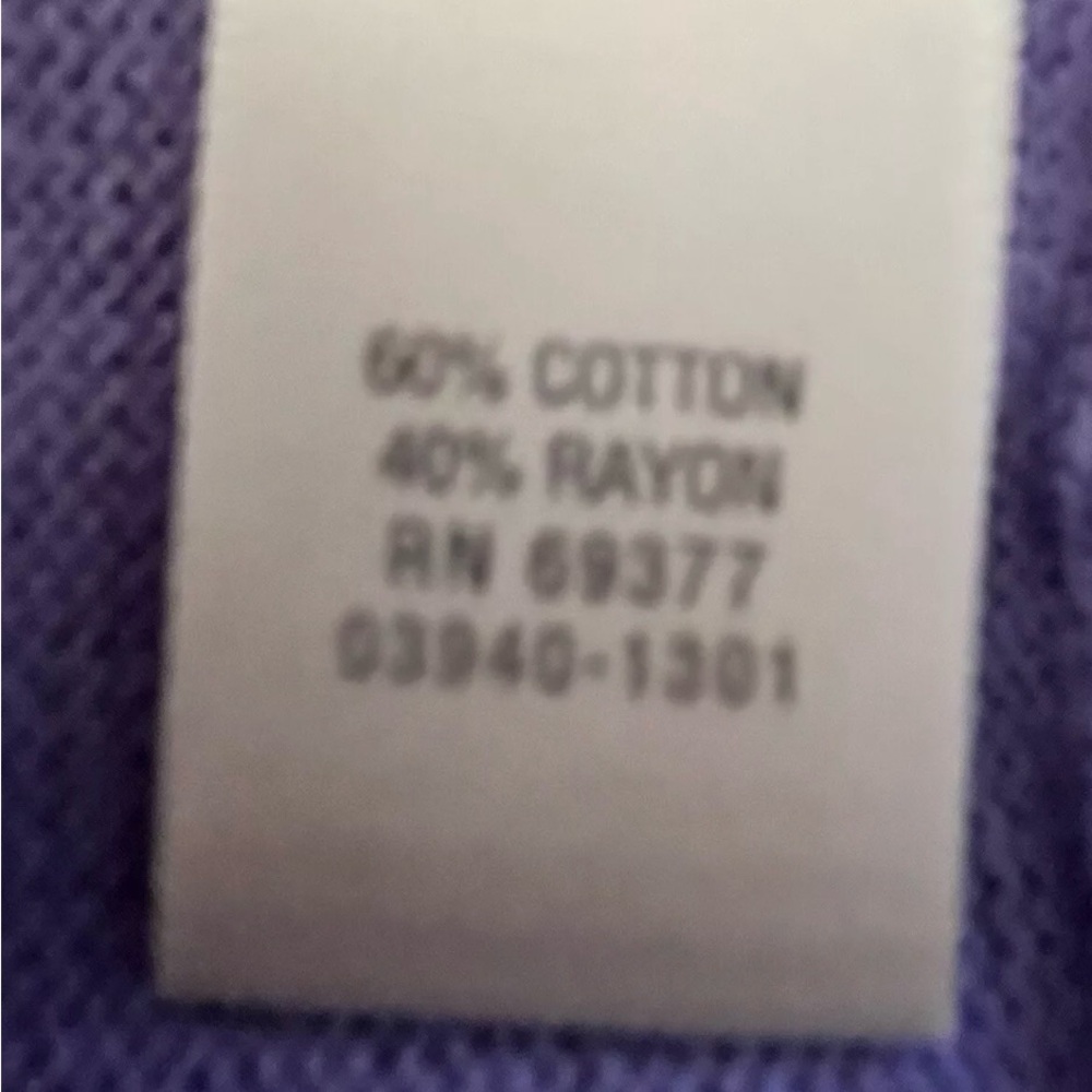 🌸 Christopher & Banks Womens Sz S Purple 3/4 Sleeve Ruffle Cardigan Sweater - Picture 5 of 6